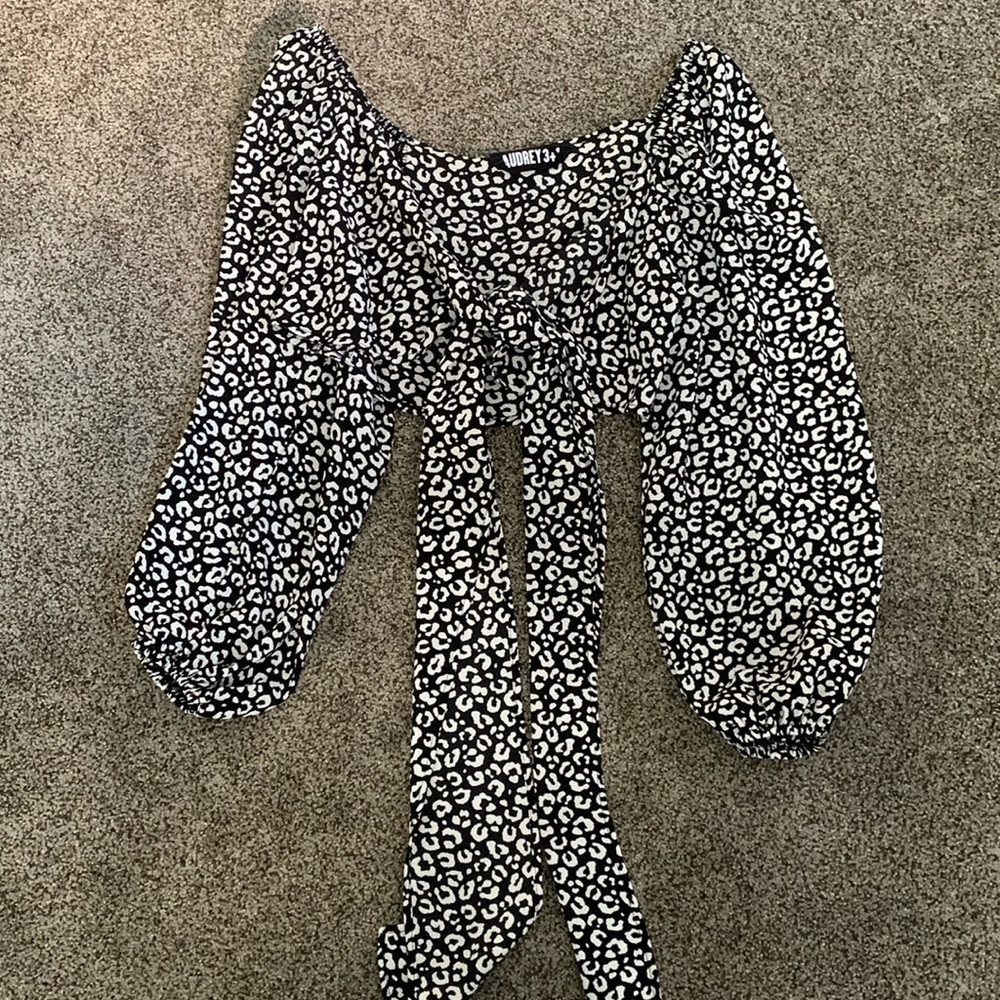 cheetah tie top